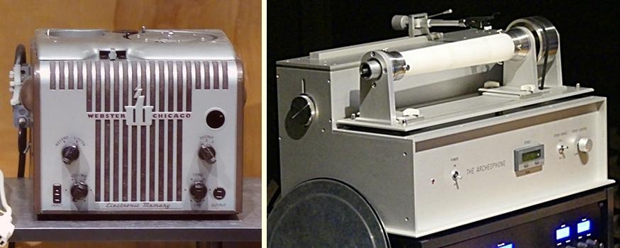 [Webcor wire recorder and Archeophone]