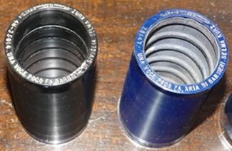 [blue and black amberol issues of same cylinder]